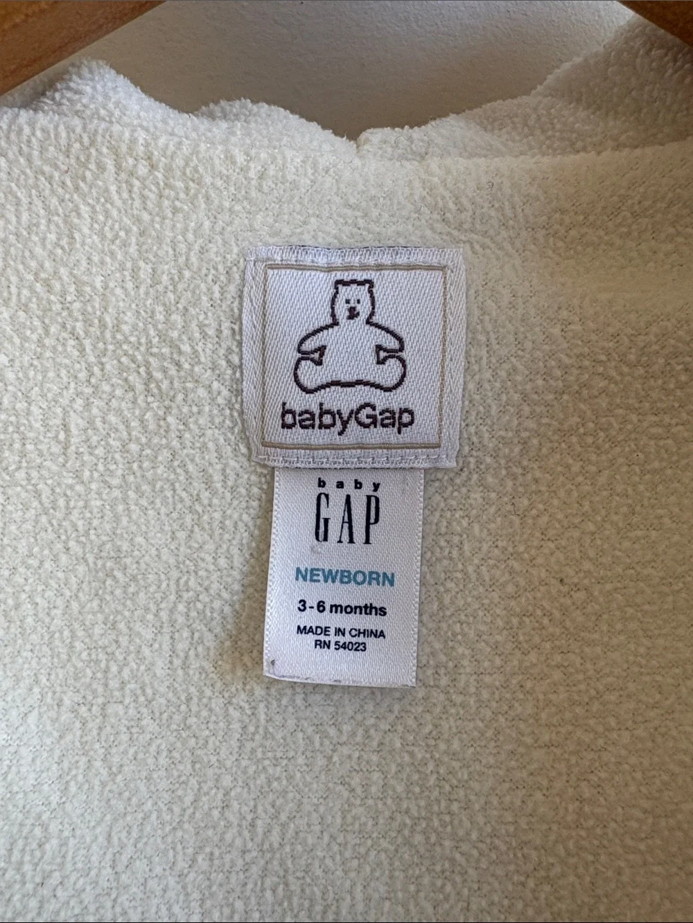 GAP Cream Cable Knit Hooded Baby Jacket
